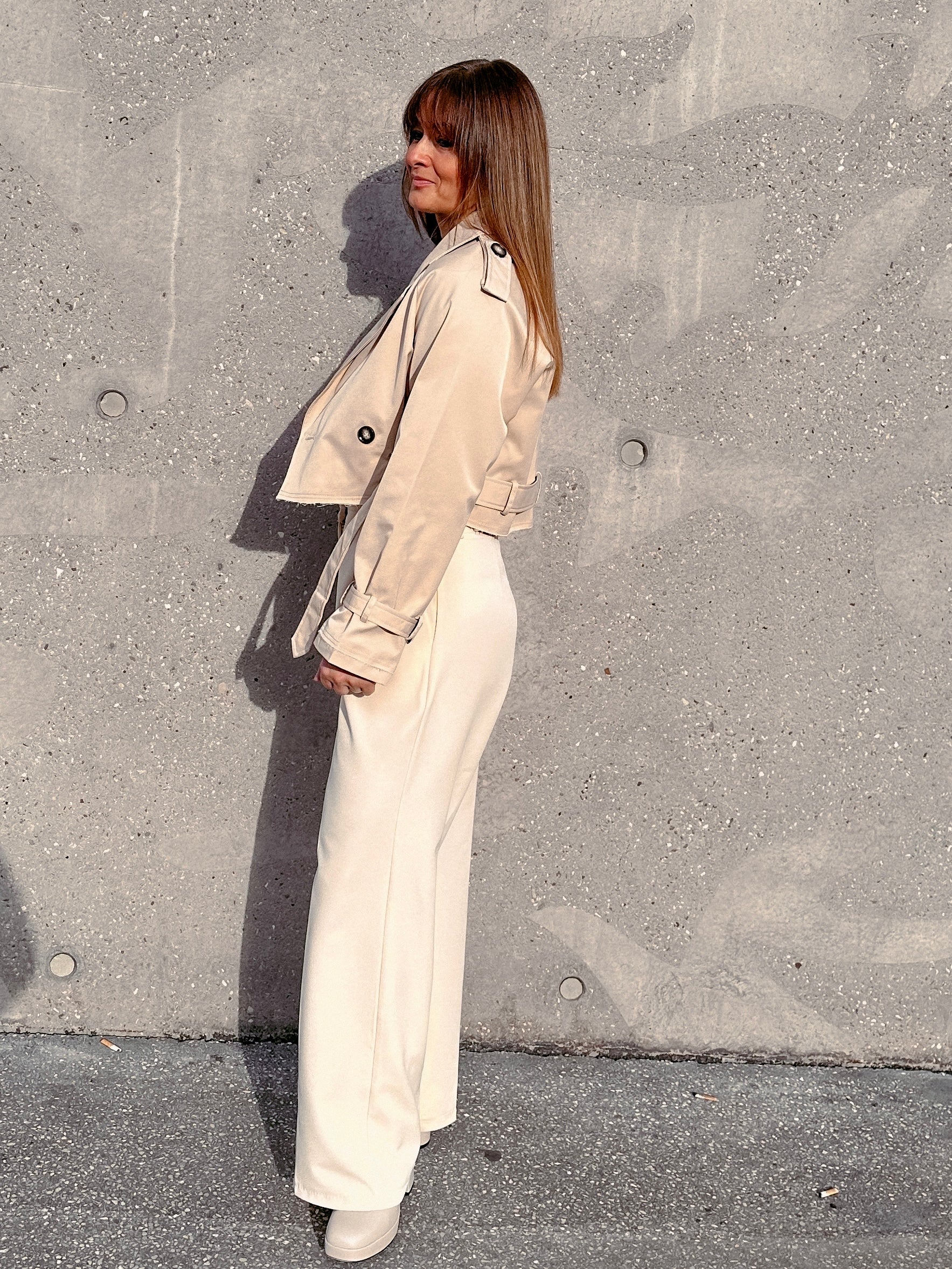 Cropped Trench Jacket